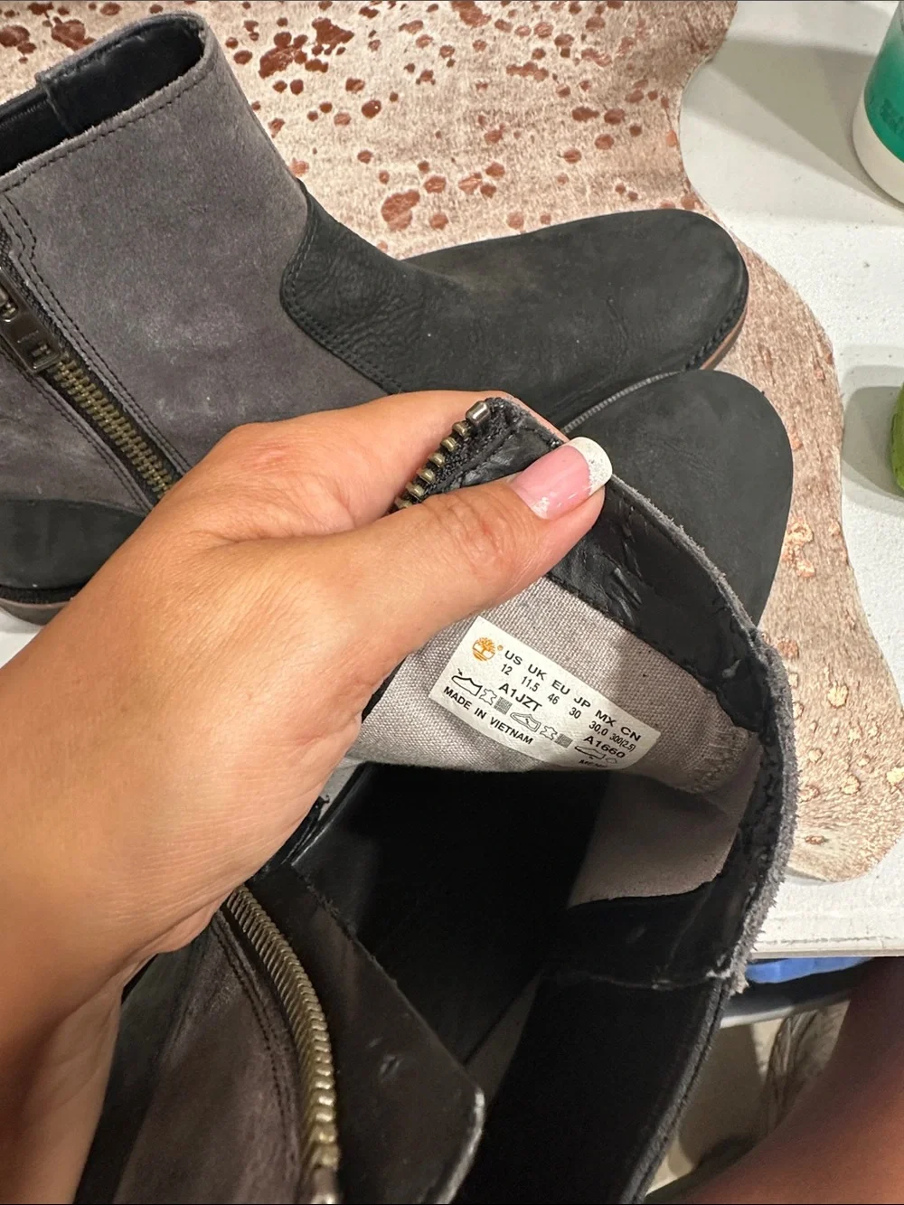 Timberland Black & Gray Chelsea Zip Ankle Boots